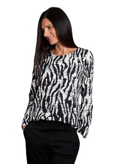 Blusenshirt von Seidel, schwarz/weiß, C3424